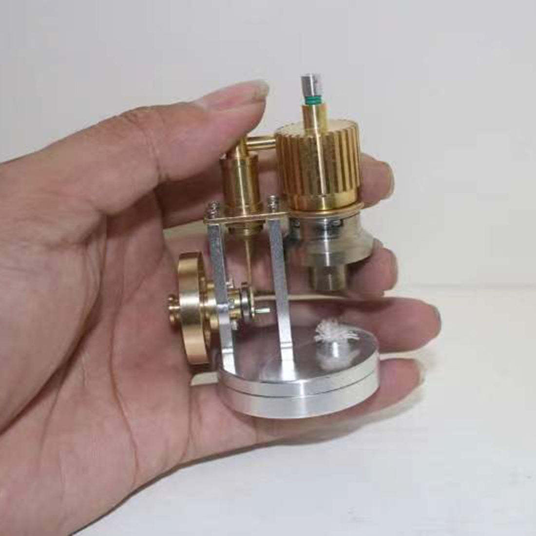 HelloWorld7-ENJOMOR Hot Air Ringbom Engine Stirling Engine Model Pocket Size