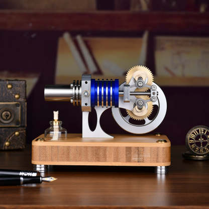 HelloWorld7-ENJOMOR Hot Air Stirling Engine with Rhombic drive External Combustion Engine Model