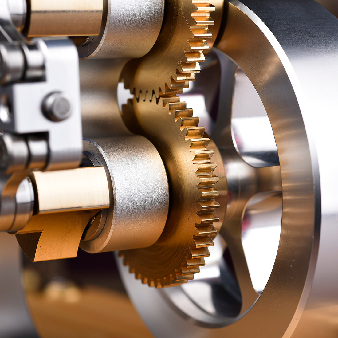 HelloWorld7-ENJOMOR Hot Air Stirling Engine with Rhombic drive External Combustion Engine Model