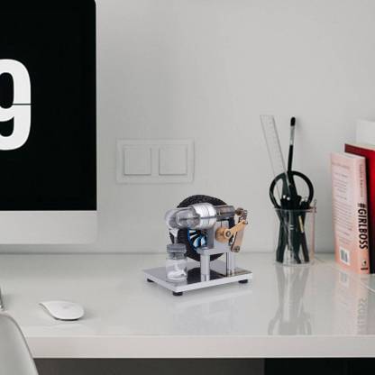 HelloWorld7-ENJOMOR Mini Rocker Arm Stirling engine Alpha Version with Tire