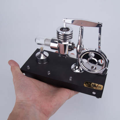 HelloWorld7-ENJOMOR Model Hot air Engines LED Stirling Engine Toy