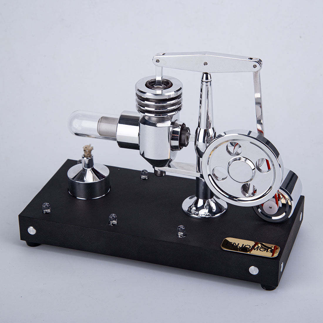 HelloWorld7-ENJOMOR Model Hot air Engines LED Stirling Engine Toy