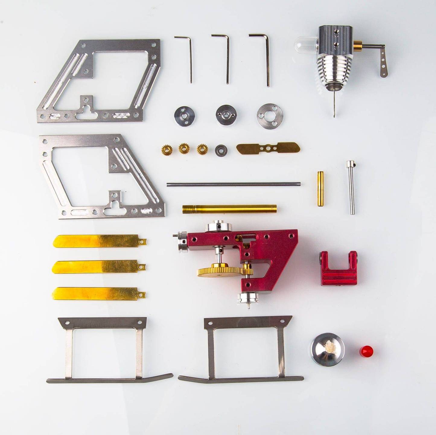 ENJOMOR Gamma Type Stirling Engine Helicopter Model Kit Metal Physics Toy Educational Gift-helloworld7