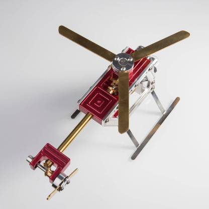 ENJOMOR Gamma Type Stirling Engine Helicopter Model Kit Metal Physics Toy Educational Gift-helloworld7