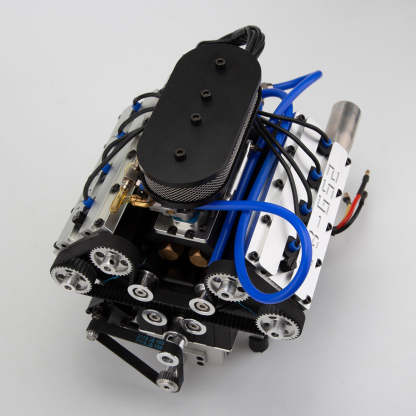 ENJOMOR V8 GS-V8 78CC DOHC Gasoline Water-cooled V8 Engine That Works with Starter Kit Full Set-helloworld7