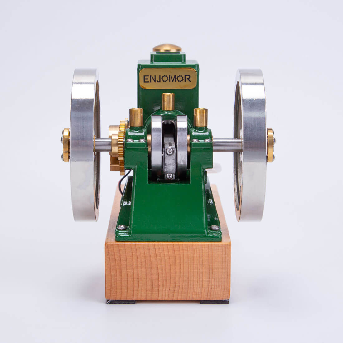 ENJOMOR 6cc Vintage Green Hit and Miss Gas Engine Model 4 Stroke Stationary Engine Gift-helloworld7