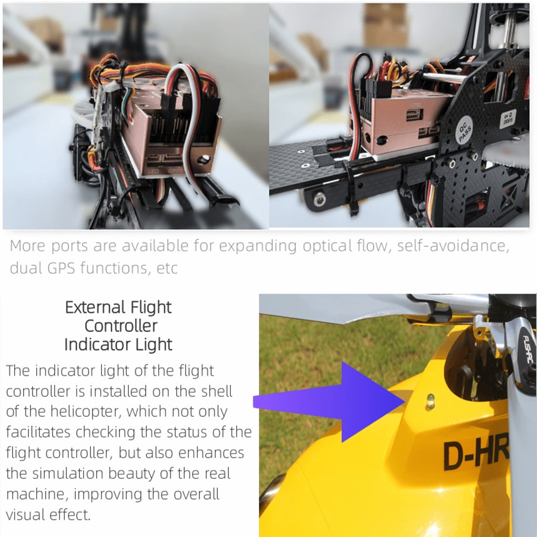 HelloWorld7-FLISHRC FL500 BO-105 500-Class 2.4G 6CH Large Scale GPS RC Helicopter Model RTF