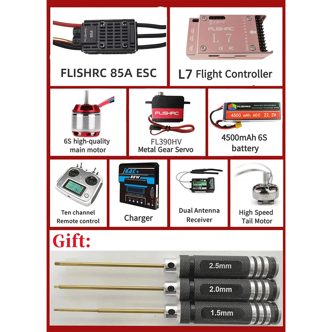 HelloWorld7-FLISHRC FL500 BO-105 500-Class 2.4G 6CH Large Scale GPS RC Helicopter Model RTF