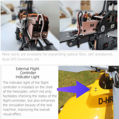 FLISHRC FL500 EC135 500-Class Scale RC Helicopter RTF with GPS & Fenestron Tail-helloworld7