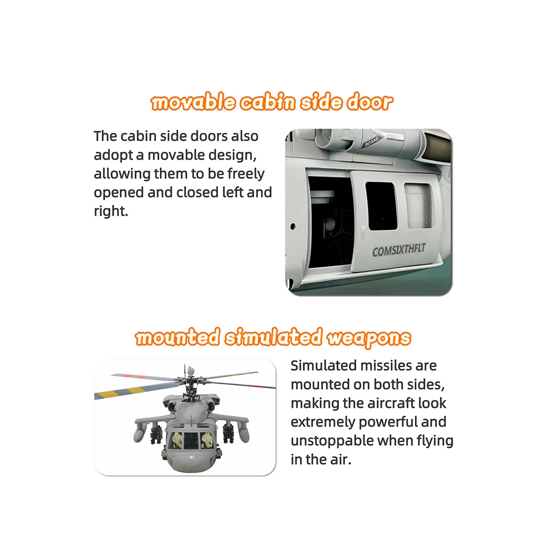 FLISHRC FL500 SH-60 500-Class Scale RC Helicopter RTF with GPS & L7 Flight Controller Grey-helloworld7