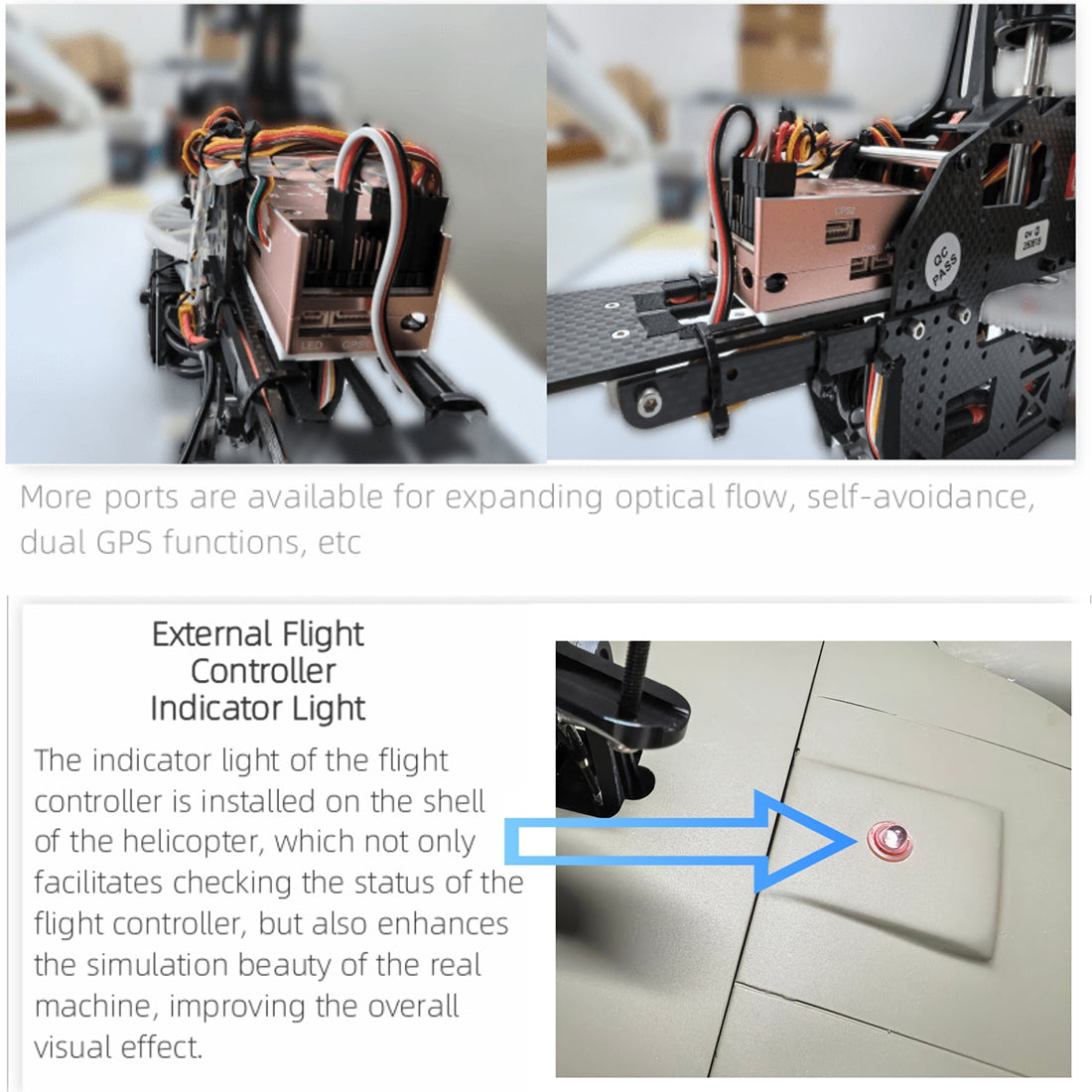 FLISHRC FL500 SH-60 500-Class Scale RC Helicopter RTF with GPS & L7 Flight Controller Grey-helloworld7