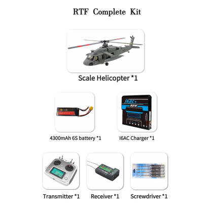 FLISHRC FL500 SH-60 500-Class Scale RC Helicopter RTF with GPS & L7 Flight Controller Grey-helloworld7