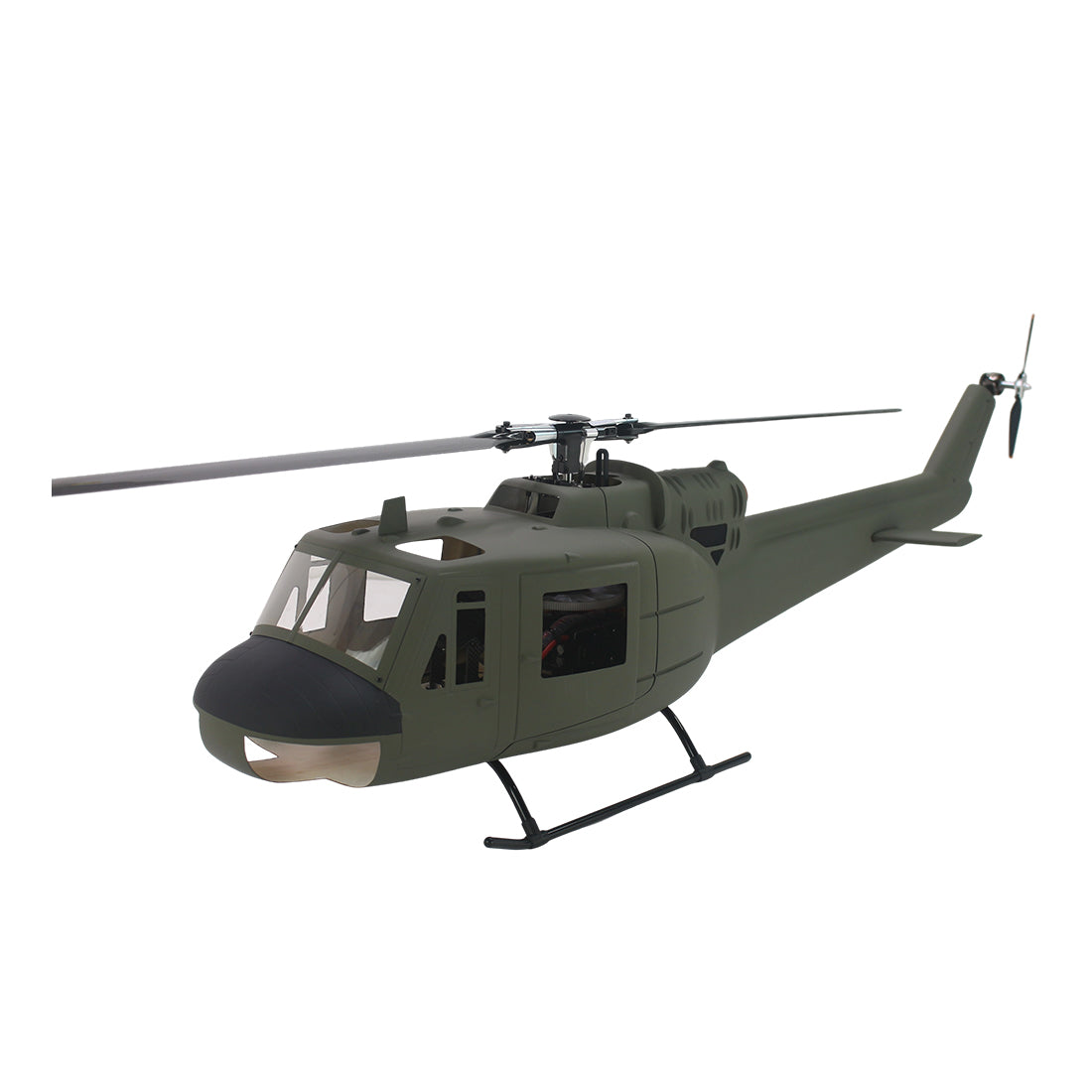 FLISHRC FL500 UH-1 Huey 500-Class Scale GPS RC Helicopter RTF L7 Flight Controller Olive Green-helloworld7