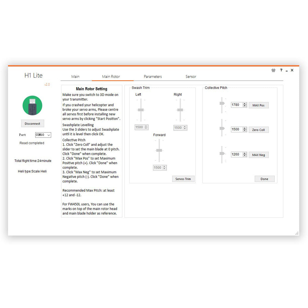 HelloWorld7-FLYWING EC135 470 Class RC Helicopter ADAC 6CH 2.4G with H1 Flight Controller & GPS
