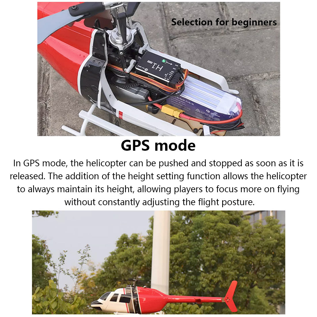 HelloWorld7-FLYWING Bell-206-V2 470-Class RC Helicopter Model 2.4G RC 6CH Electric Airplane