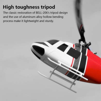 HelloWorld7-FLYWING Bell-206-V2 470-Class RC Helicopter Model 2.4G RC 6CH Electric Airplane