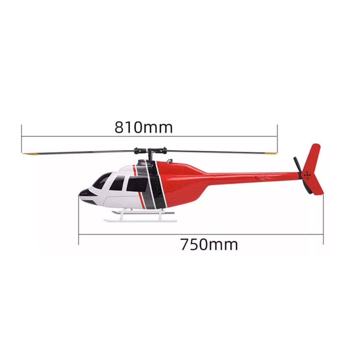 HelloWorld7-FLYWING Bell-206-V2 470-Class RC Helicopter Model 2.4G RC 6CH Electric Airplane