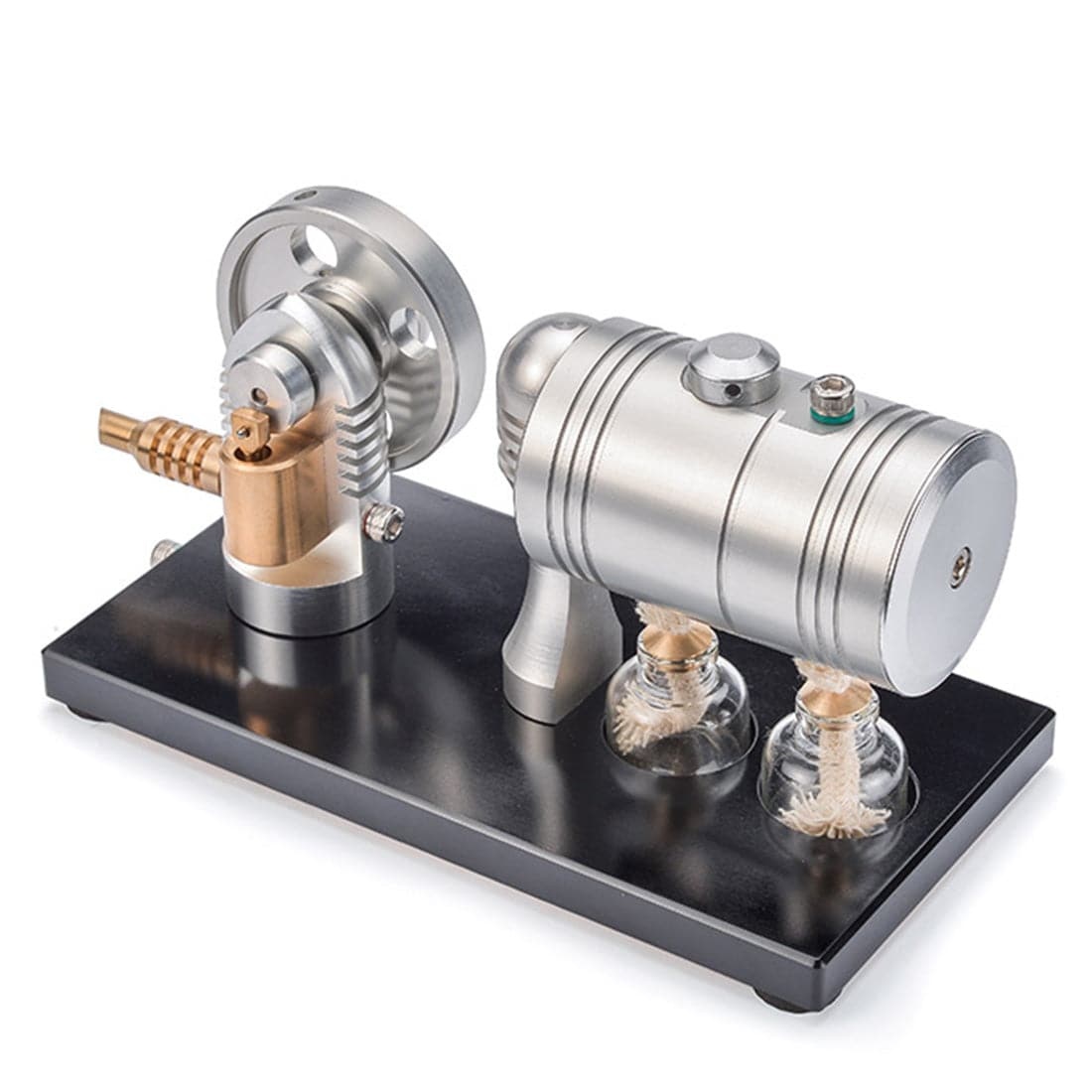 HelloWorld7-Full Metal Retro Style Engine Steam Engine Model with Boiler Alcohol & Lamp Kit K-005