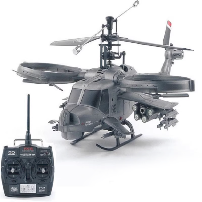HelloWorld7-FX066 2.4G 4CH Apache Armed Helicopter Model Military RC Helicopter Model -RTF Version