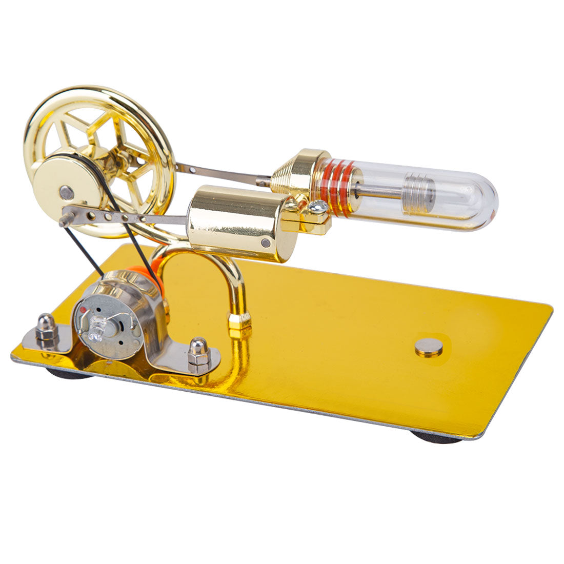 HelloWorld7-Gamma Free Piston Stirling Engine with LED Lights Physics Demos