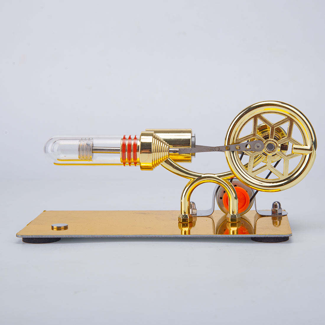 HelloWorld7-Gamma Free Piston Stirling Engine with LED Lights Physics Demos
