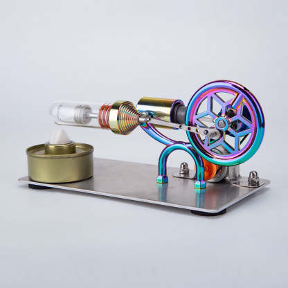 HelloWorld7-Gamma Free Piston Stirling Engine with LED Lights Physics Demos