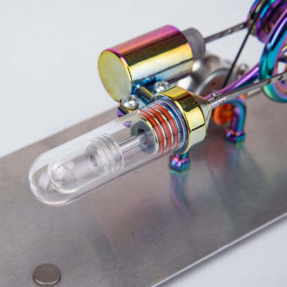 HelloWorld7-Gamma Free Piston Stirling Engine with LED Lights Physics Demos