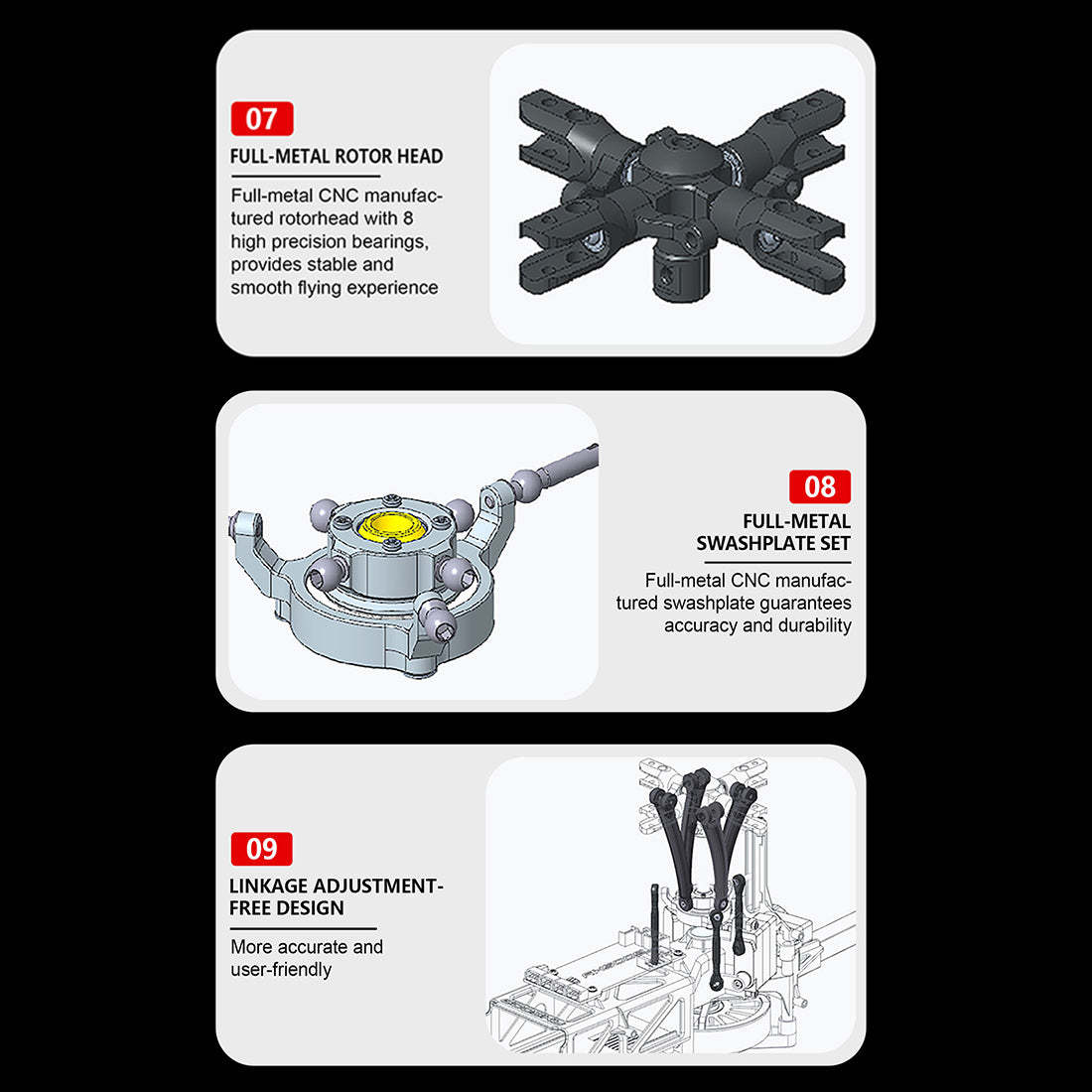 GOOSKY E2 UH-1Y Venom 1/35 Scale 6CH Dual Brushless RC Helicopter RTF GTS System-helloworld7