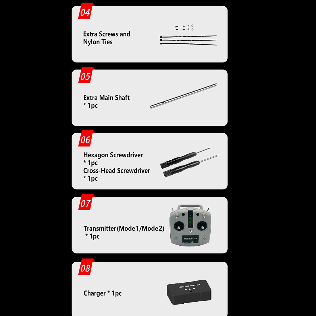 GOOSKY E2 UH-1Y Venom 1/35 Scale 6CH Dual Brushless RC Helicopter RTF GTS System-helloworld7