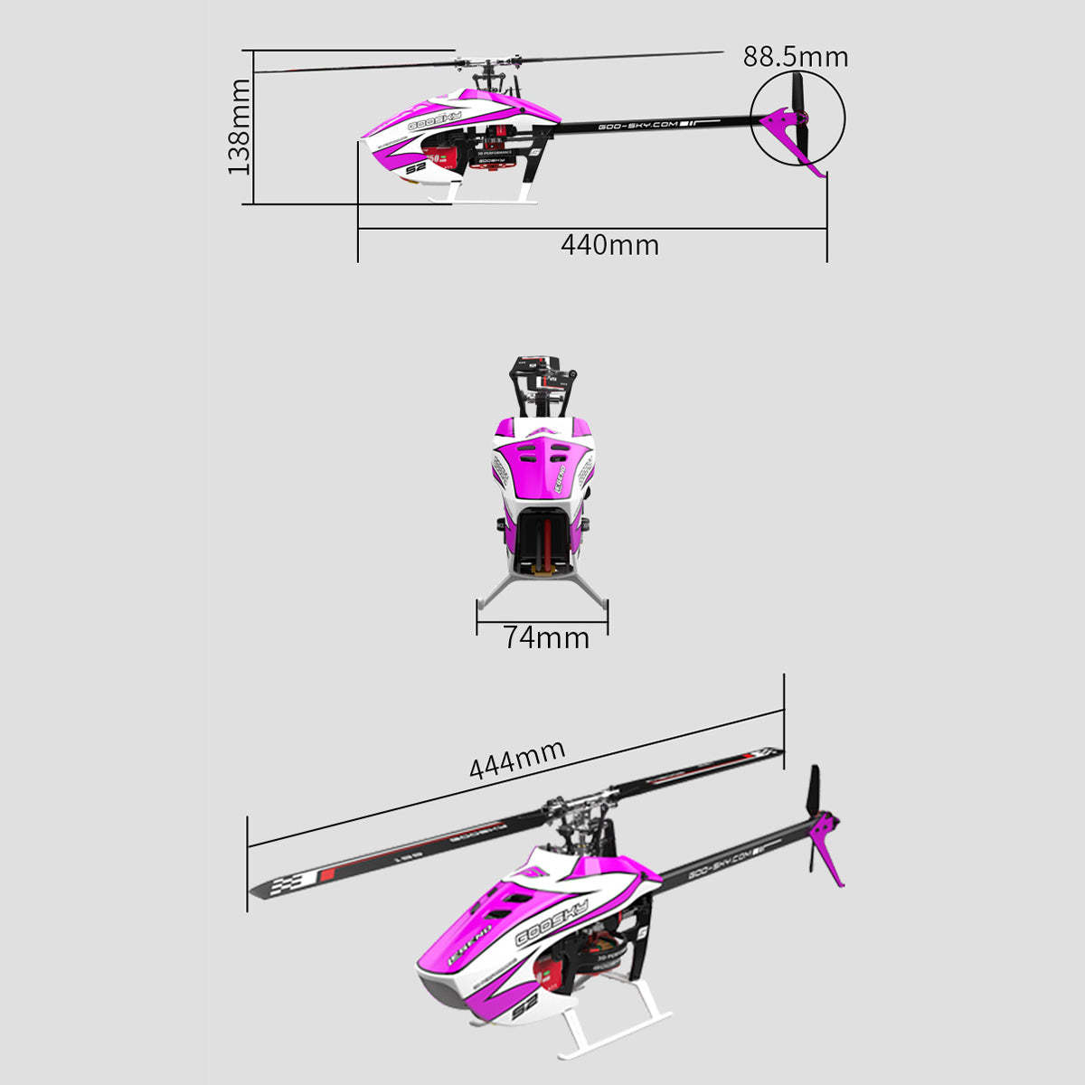 HelloWorld7-GOOSKY New Legend S2 MAX 2.4G 6CH 3D Stunt RC Helicopter Model RTF for Beginner