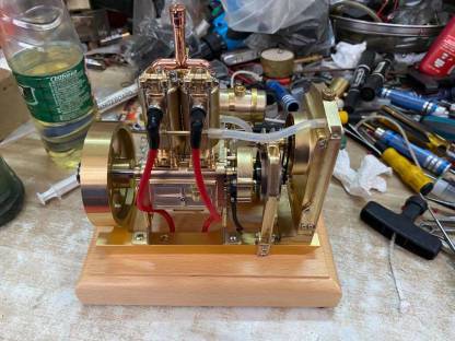 HelloWorld7-H74 5cc 4-Stroke 2-Cylinder Water Cooled Gasoline Internal Combustion Engine Model