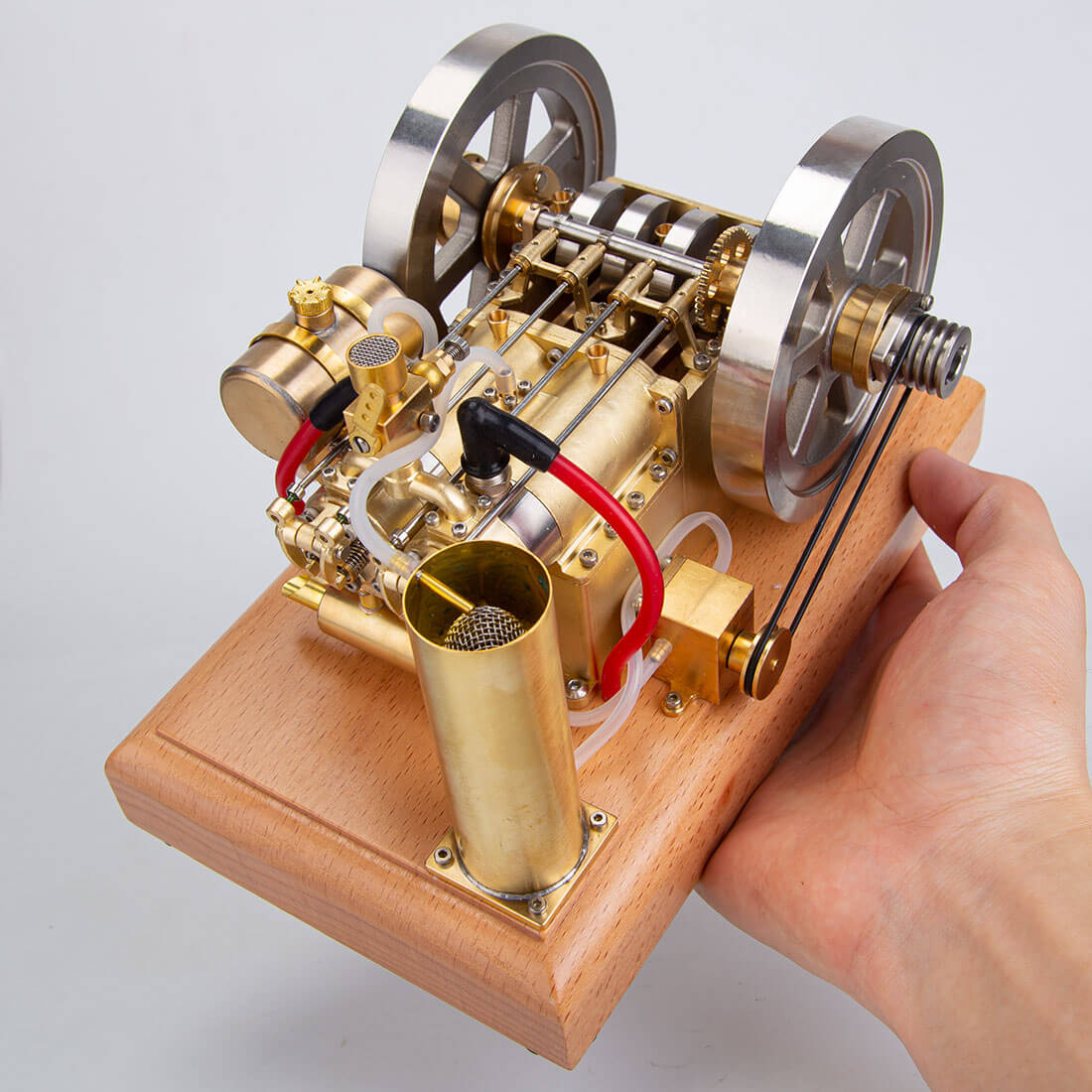 H76 5cc Twin-Cylinder OHV 4-Stroke Gasoline Engine Model Water-Cooled Mechanical Gift-helloworld7