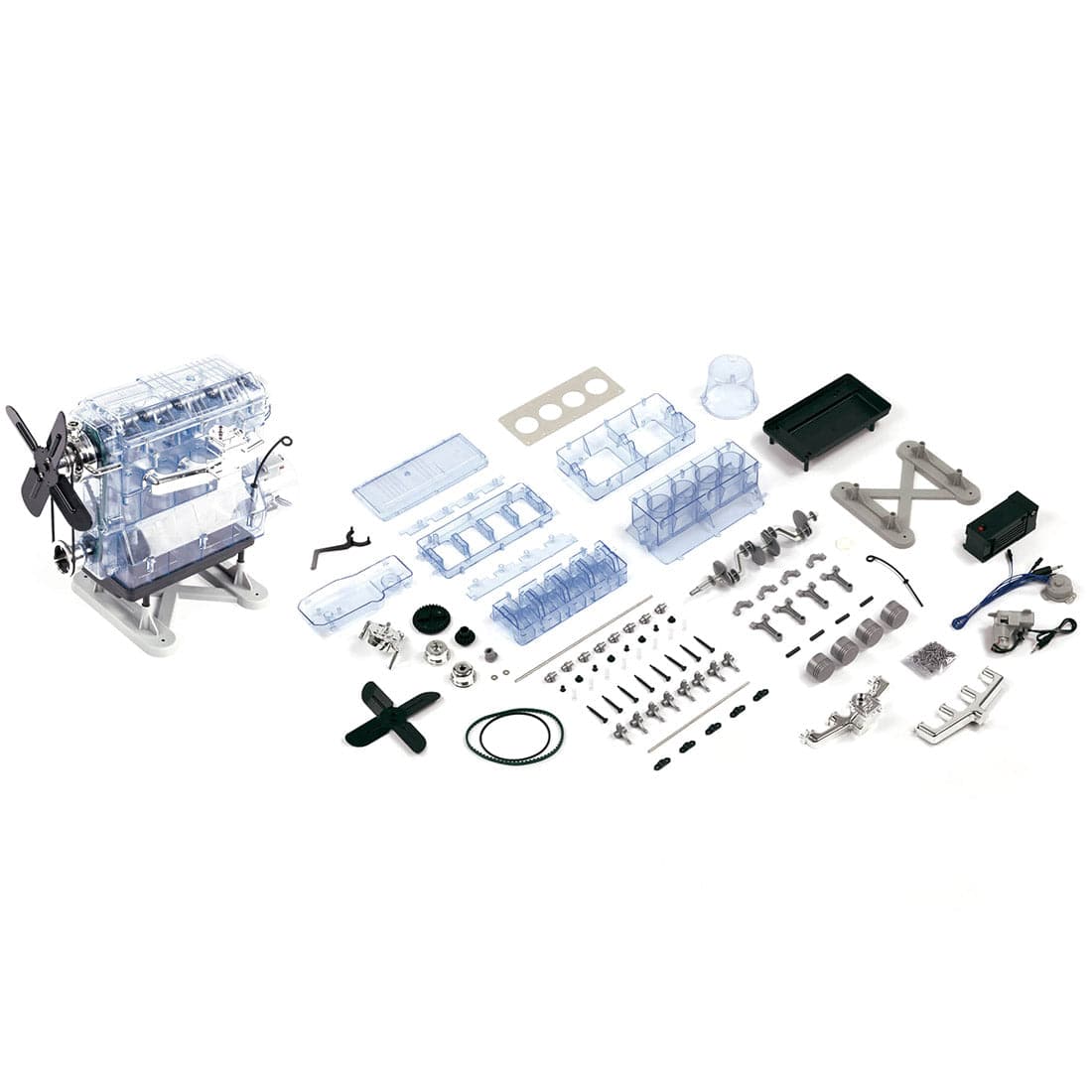 HelloWorld7-Haynes DIY Assembly  Mini L4 Simulation Transparent Runnable Engine Model