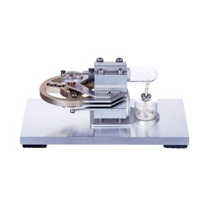 HelloWorld7-Horizontal Single Cylinder Flywheel Stirling Engine Model Experiment Toy