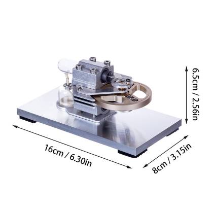 HelloWorld7-Horizontal Single Cylinder Flywheel Stirling Engine Model Experiment Toy