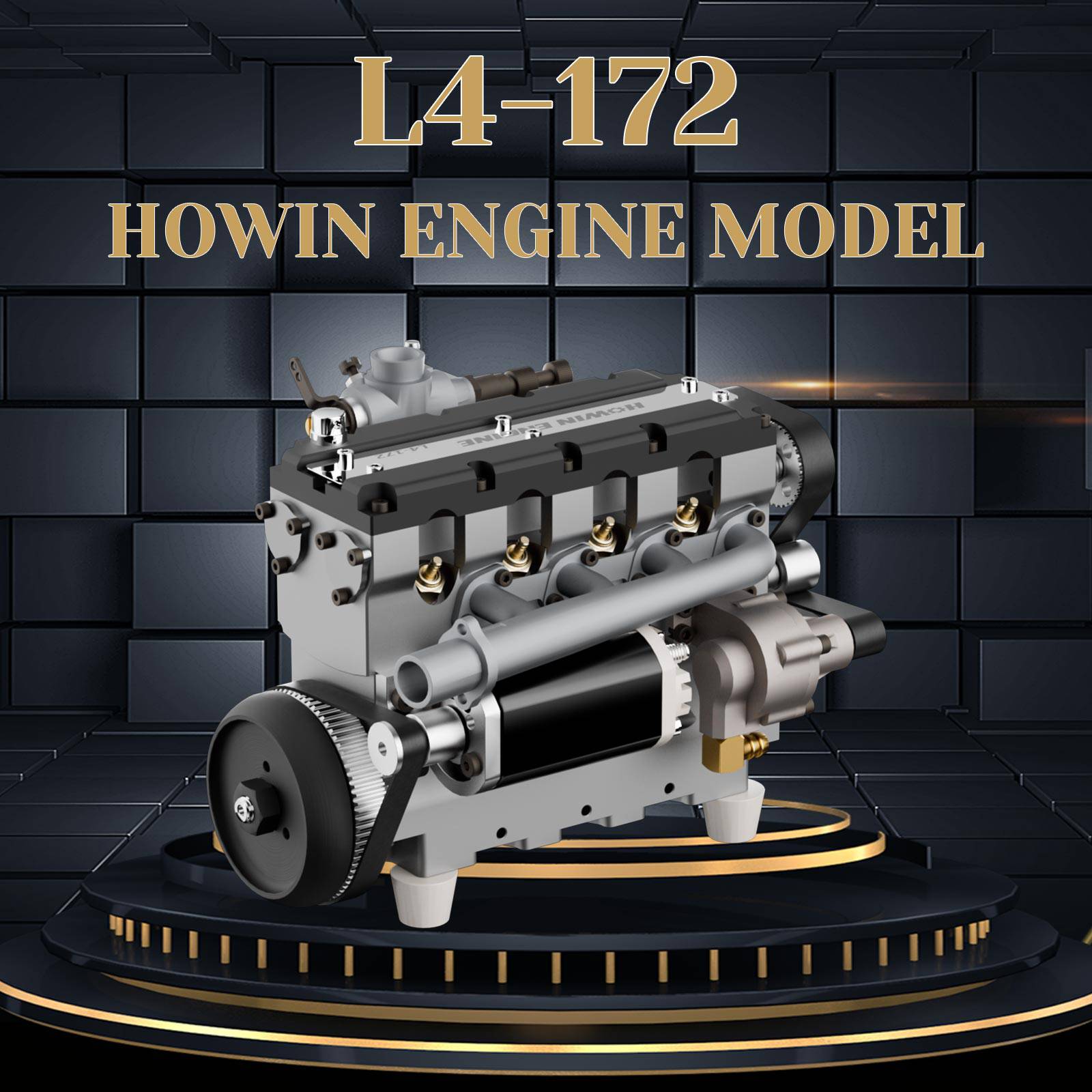 HelloWorld7-HOWIN L4-172 17.2cc SOHC Inline 4 Cylinder FOUR Stroke 15000 rpm Nitro RC Engine