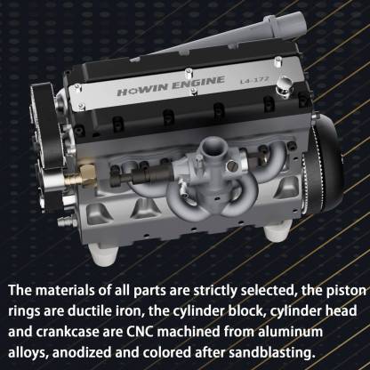 HelloWorld7-HOWIN L4-172 17.2cc SOHC Inline 4 Cylinder FOUR Stroke 15000 rpm Nitro RC Engine