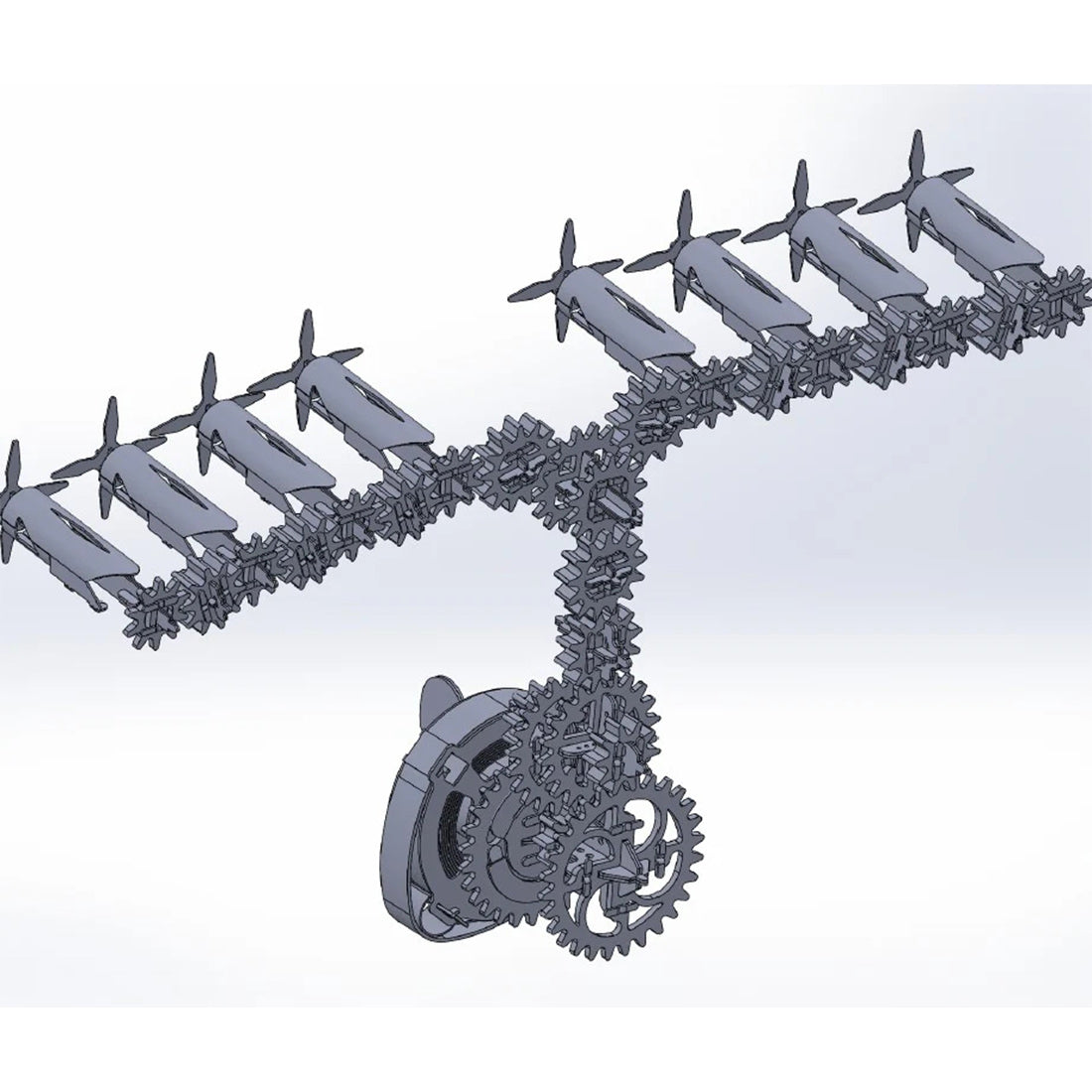 HelloWorld7-Hughes H-4 3D Metal Mechanical Plane Assembly Model Building Kit for Aviation Lovers