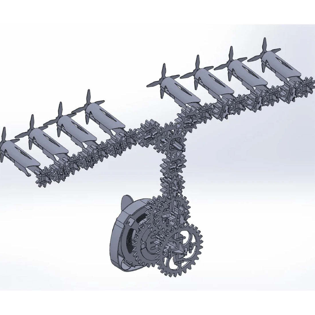 HelloWorld7-Hughes H-4 3D Metal Mechanical Plane Assembly Model Building Kit for Aviation Lovers