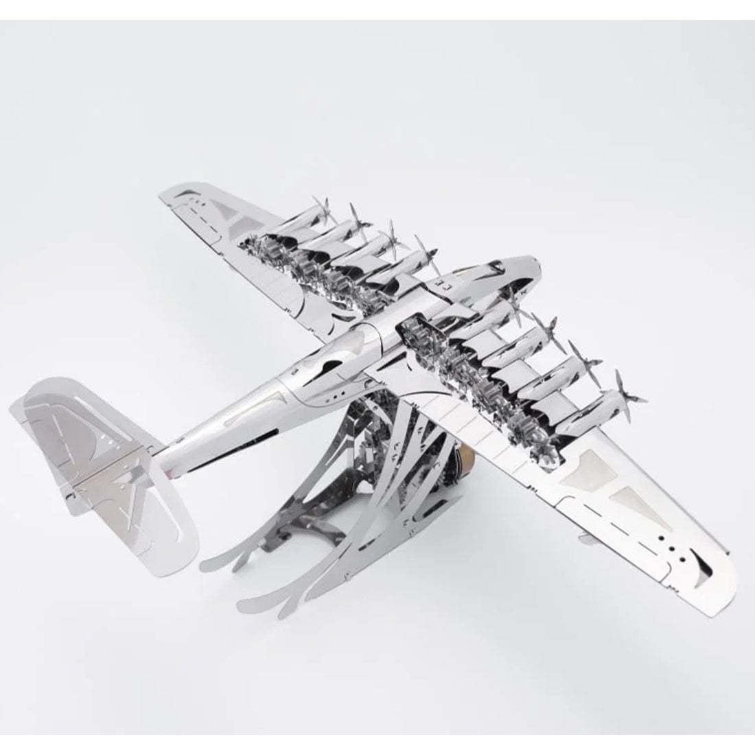 HelloWorld7-Hughes H-4 3D Metal Mechanical Plane Assembly Model Building Kit for Aviation Lovers