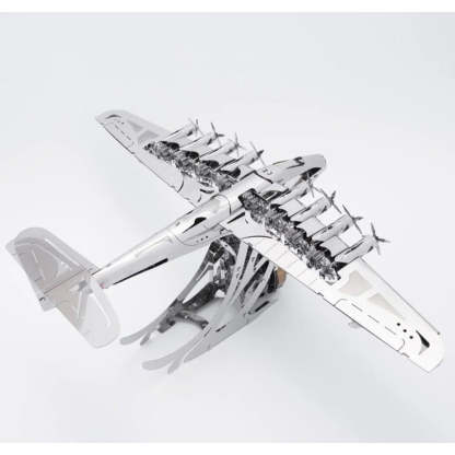HelloWorld7-Hughes H-4 3D Metal Mechanical Plane Assembly Model Building Kit for Aviation Lovers