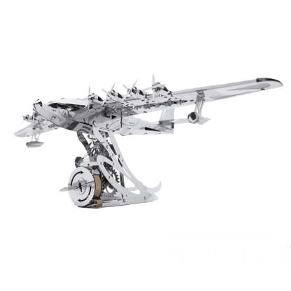 HelloWorld7-Hughes H-4 3D Metal Mechanical Plane Assembly Model Building Kit for Aviation Lovers