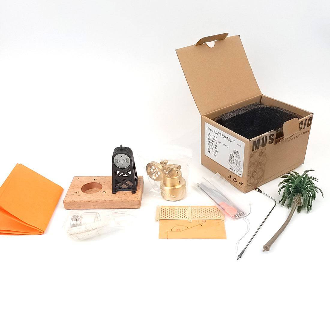 HelloWorld7-KACIO FD-6 Mini Vertical Model Steam Engine with Boiler Generator Set