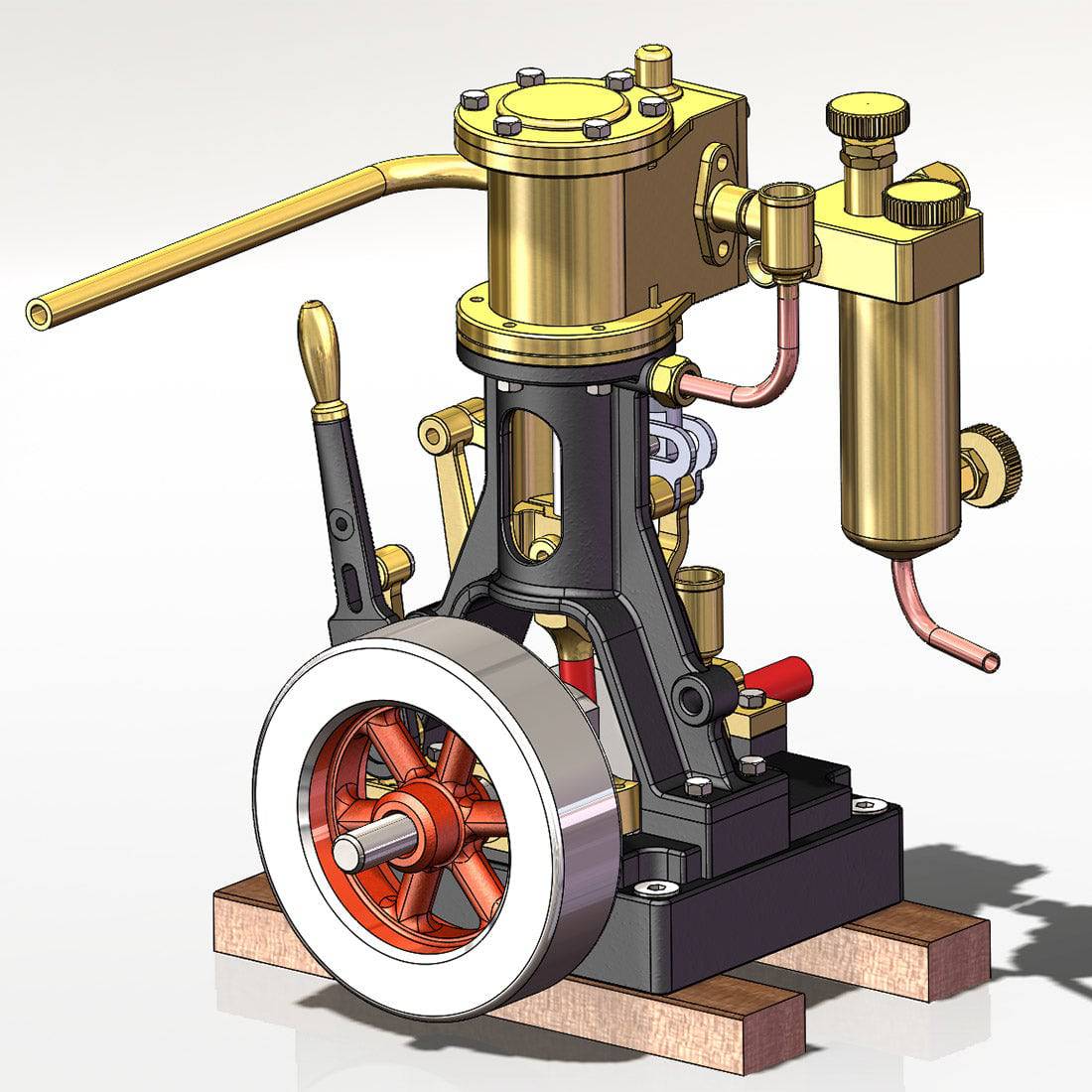 KACIO LS1-14 Single Cylinder Reciprocating Steam Engine Model for 60cm Marine Boats-helloworld7
