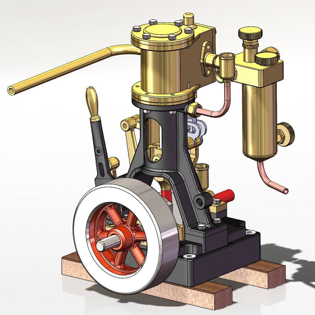 KACIO LS1-14 Single Cylinder Reciprocating Steam Engine Model for 60cm Marine Boats-helloworld7