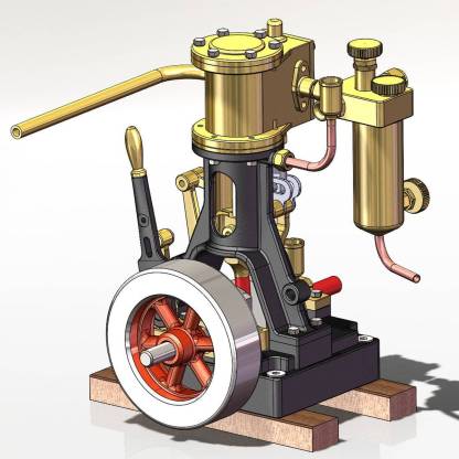KACIO LS1-14 Single Cylinder Reciprocating Steam Engine Model for 60cm Marine Boats-helloworld7