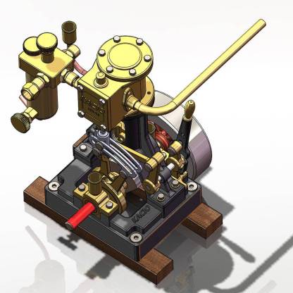 KACIO LS1-14 Single Cylinder Reciprocating Steam Engine Model for 60cm Marine Boats-helloworld7