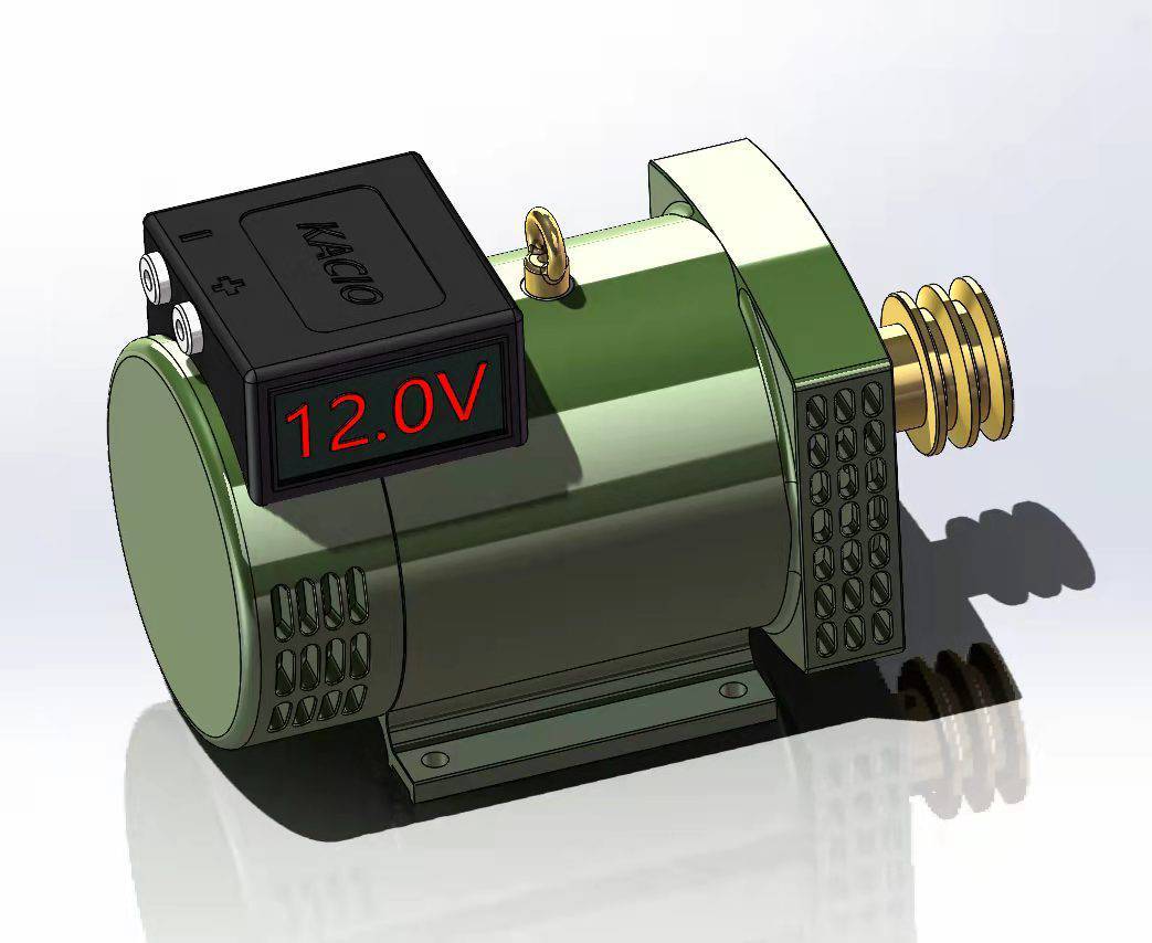 KACIO RS445-1 12V DC Generator Model with Digital Voltmeter for Whippet Steam Engine-helloworld7