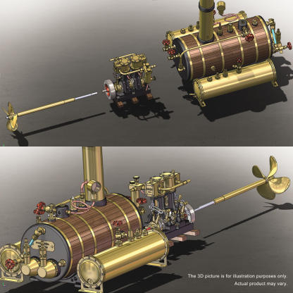 HelloWorld7-KACIO WS100XL Horizontal Steam Boiler Premium Version for 1000mL Model Ship