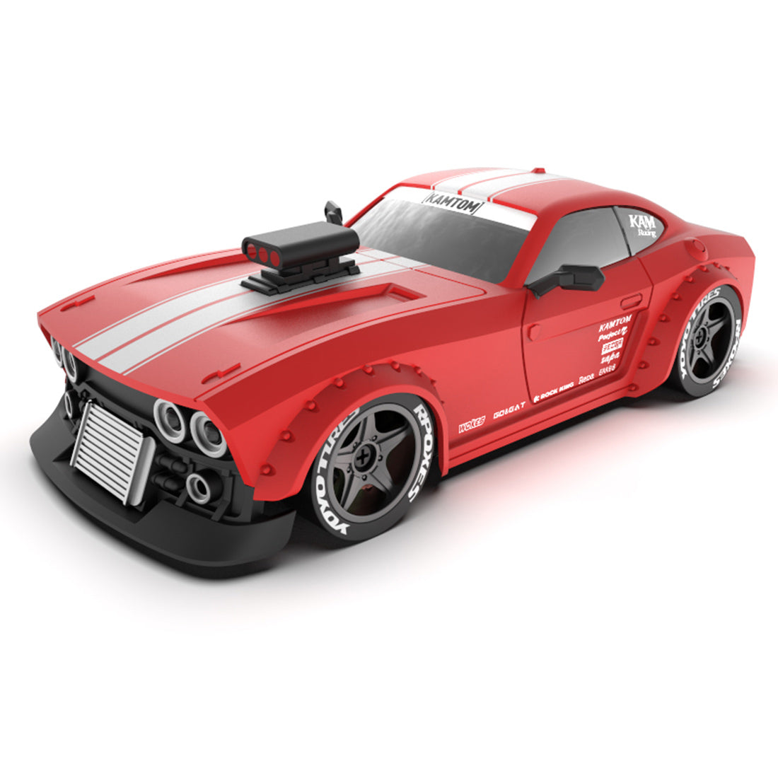 1/32 Scale 4WD 30km/h Mini RC Drift Car with ESP Gyroscope LED Lights Red